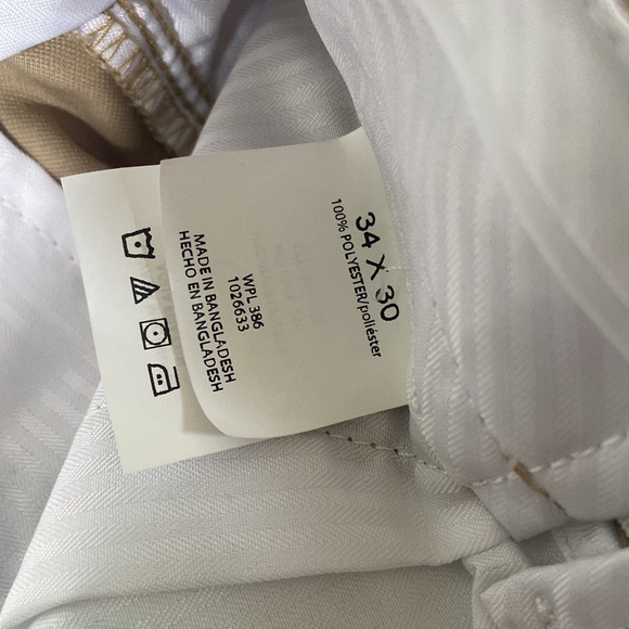 Haggar H26 Tan chino casual business flat front pants men size 34x30 - Picture 3 of 5